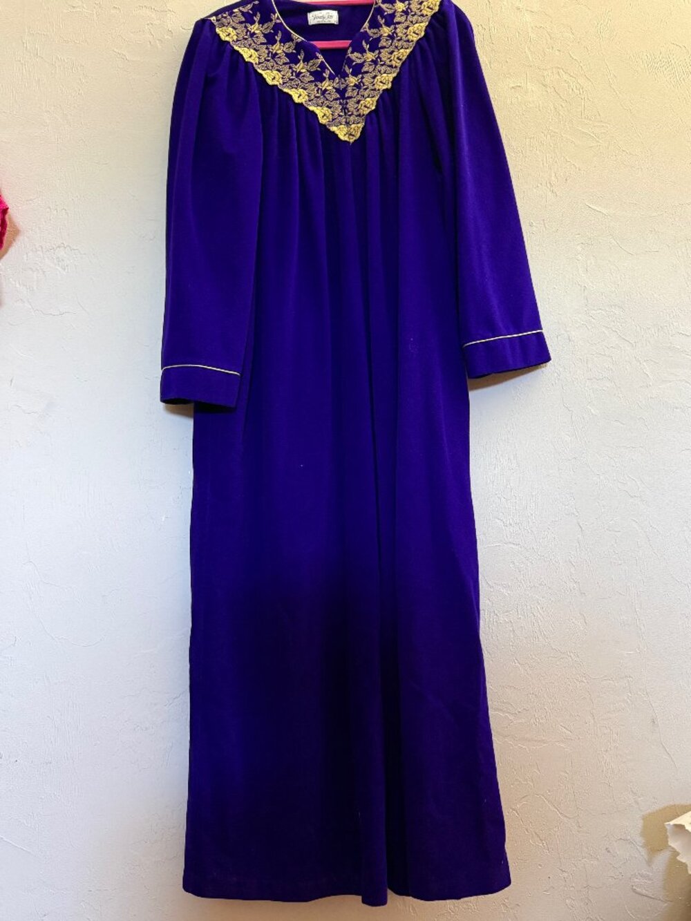 Vanity Fair Long Robe, Purple, L